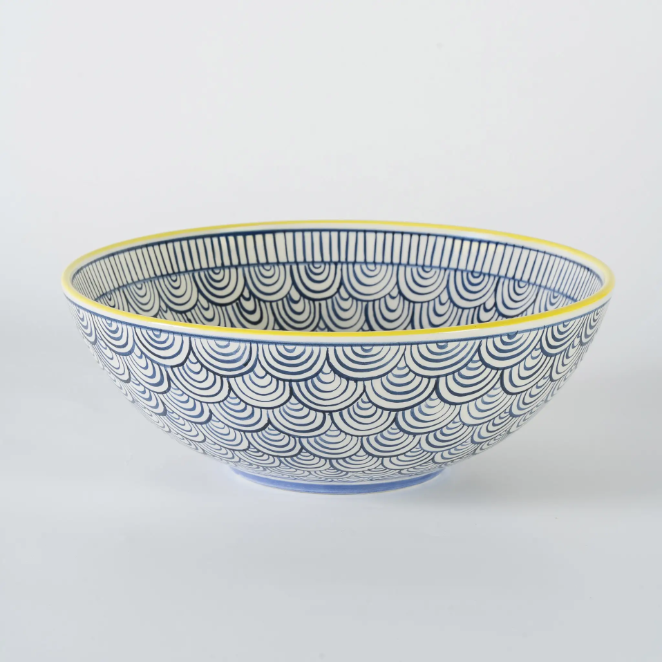 Itzel Desenli Mavi Kase 25 Cm - 3
