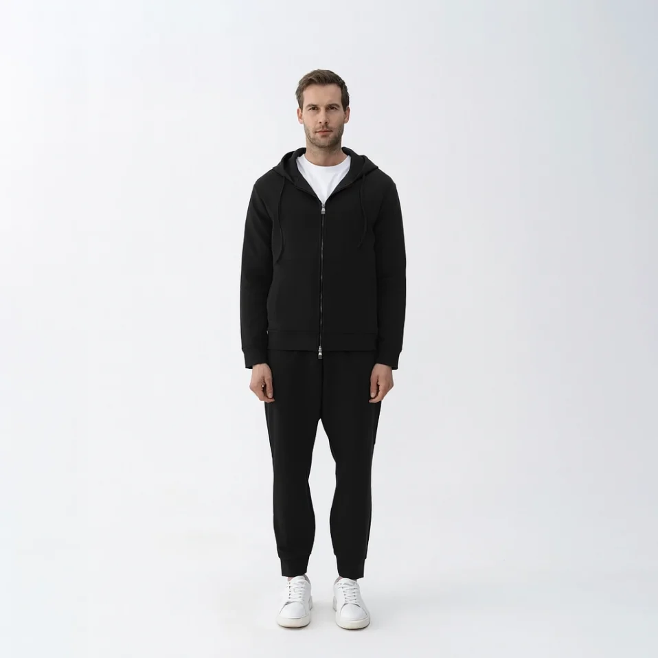 Nico Erkek %100 Pamuk Jogger Eşofman Altı Siyah - 1