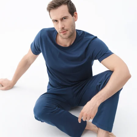Karis Erkek Pamuklu Pijama Takımı Lacivert - 2