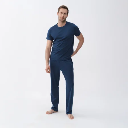 Karis Erkek Pamuklu Pijama Takımı Lacivert - 1