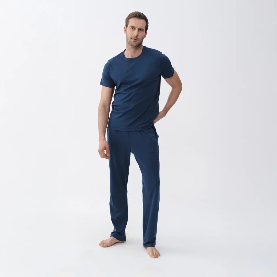 Karis Erkek Pamuklu Pijama Takımı Lacivert - 1
