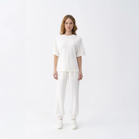 Ivy Kadın Modal Jogger Pantolon Ekru 