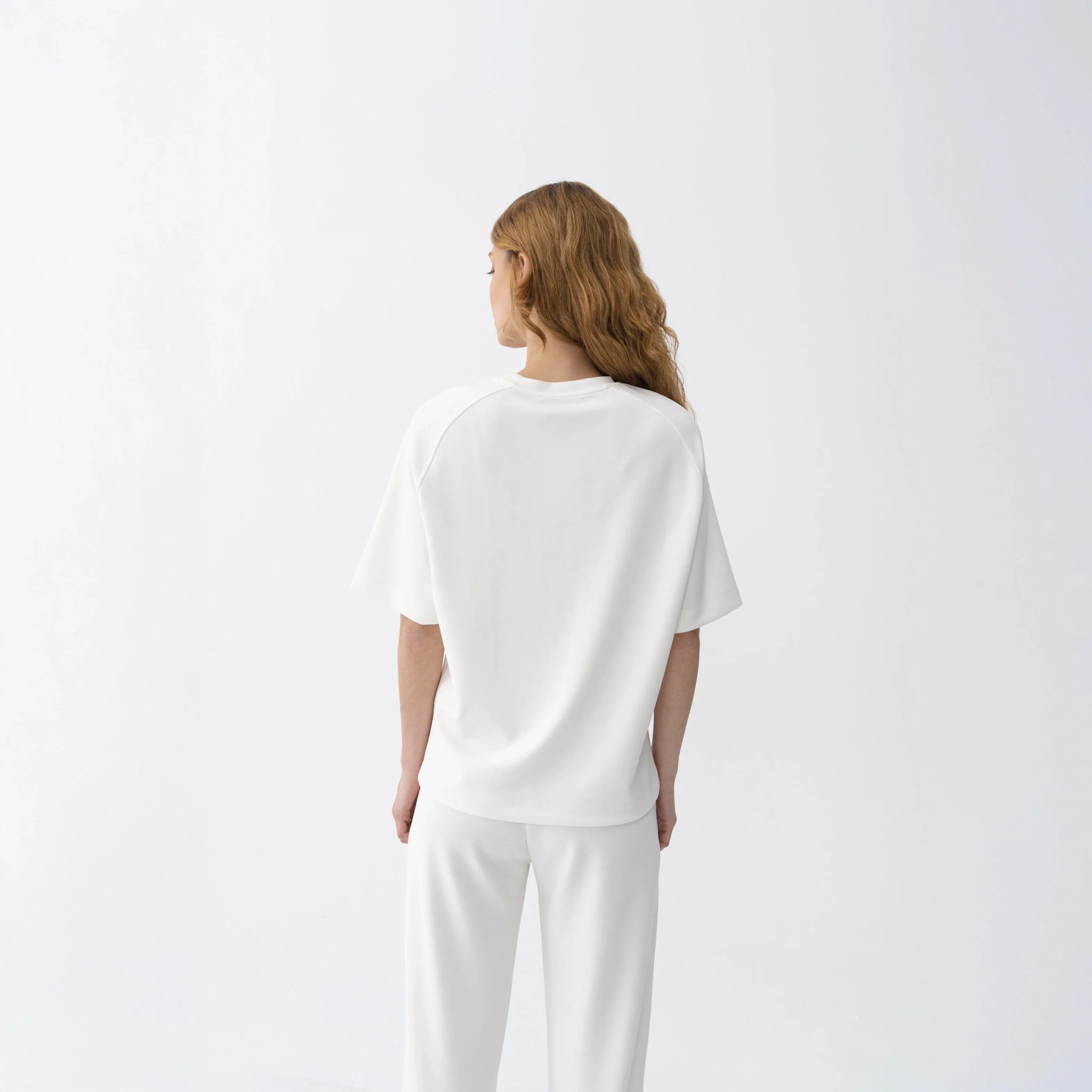 Isla Kadın Modal T-shirt Ekru - 3