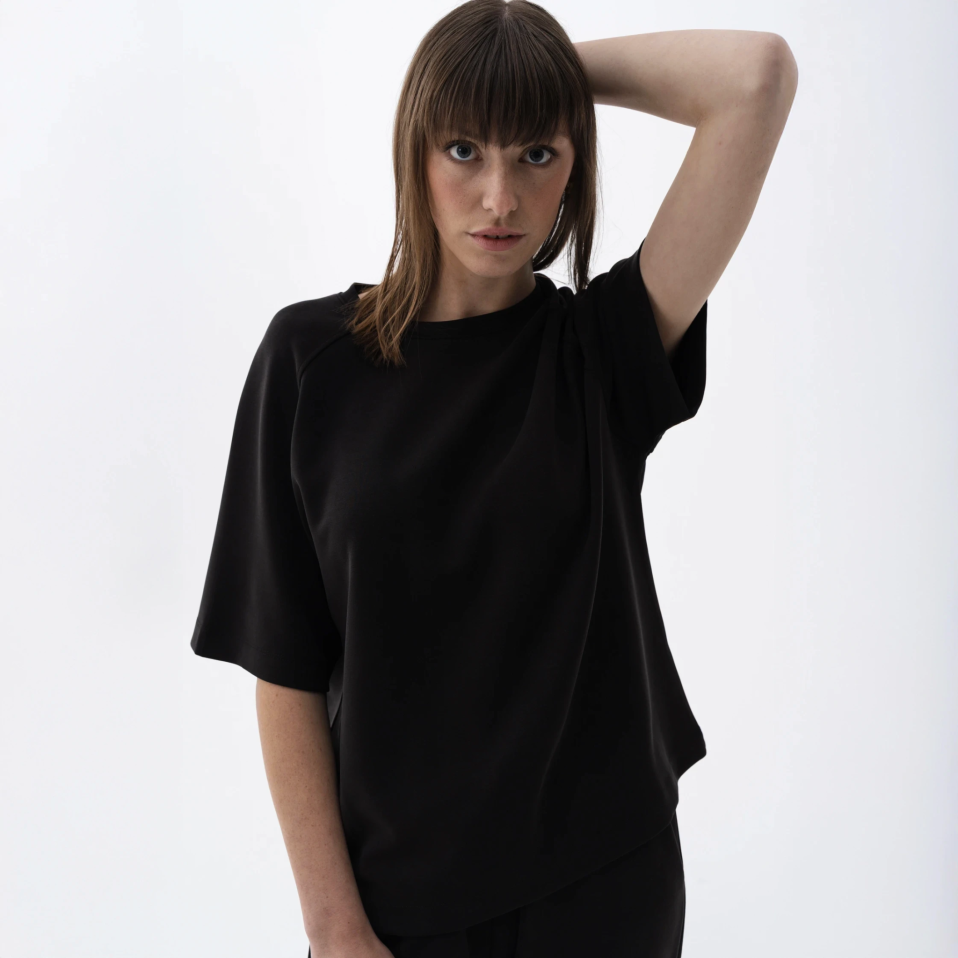Isla Kadın Modal T-shirt Siyah - 1
