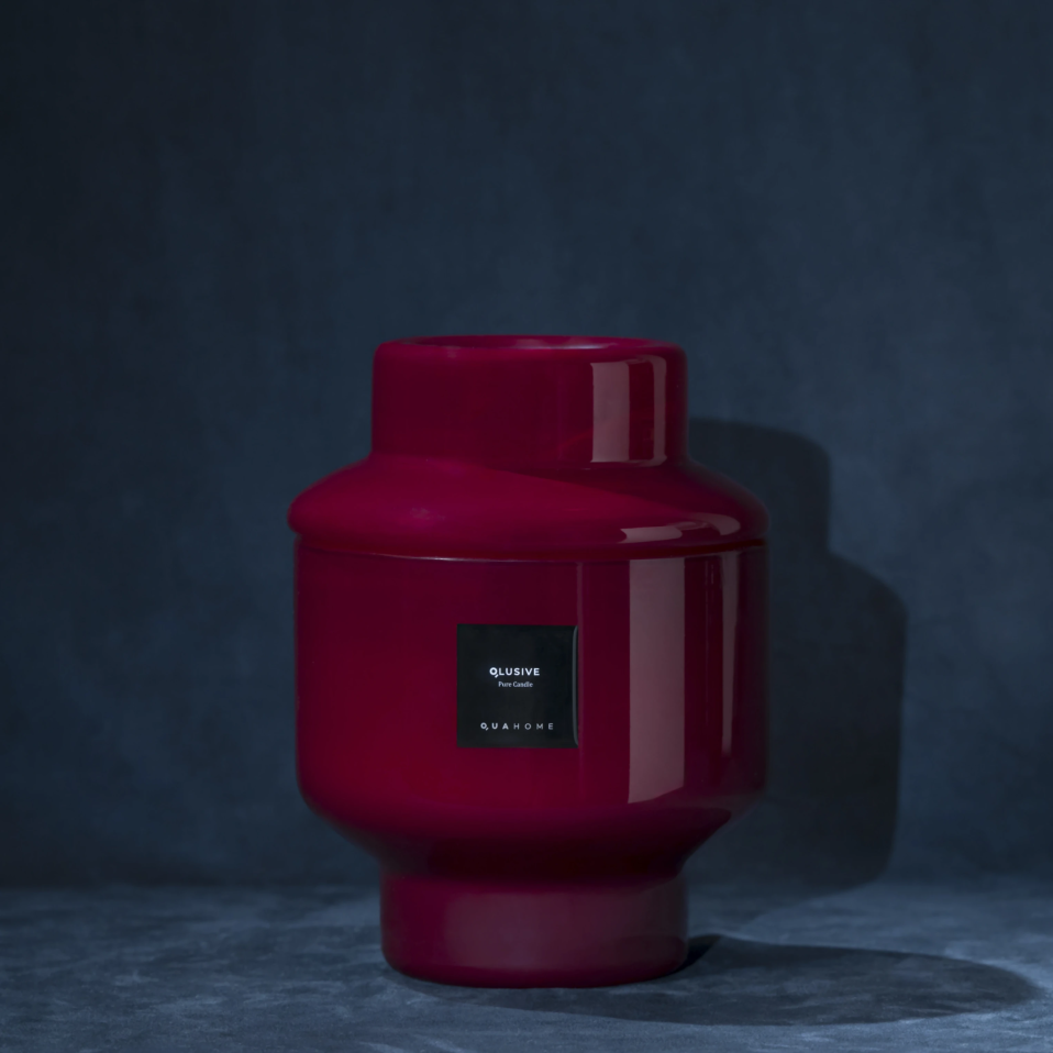 Lois Cam Kapaklı Bordo Mum 1000 Gr - 1