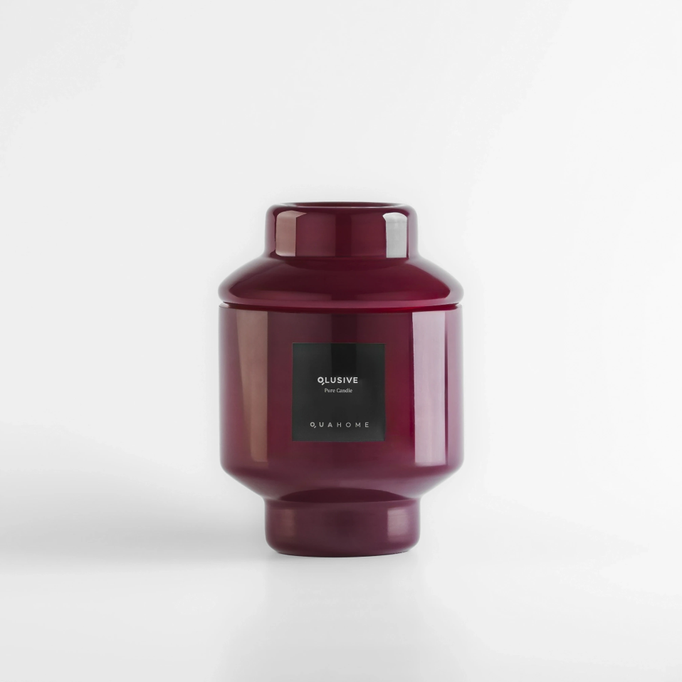 Lois Cam Kapaklı Bordo Mum 350 Gr - 2