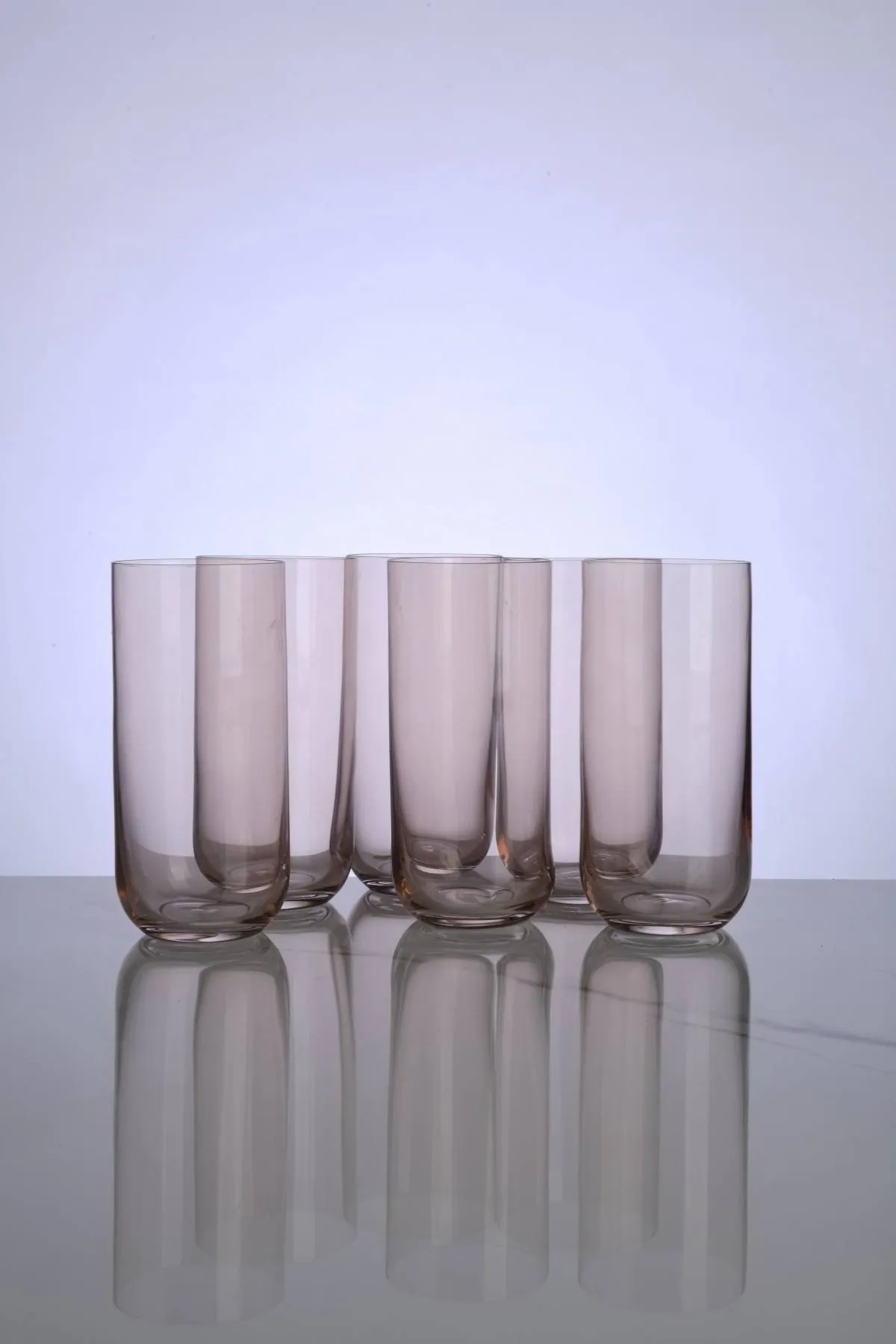 Sunset Kristal Meşrubat Bardağı Pudra 440 cc - 2