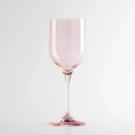 Sunset Kristal Beyaz Şarap Kadehi Pudra 330 cc 