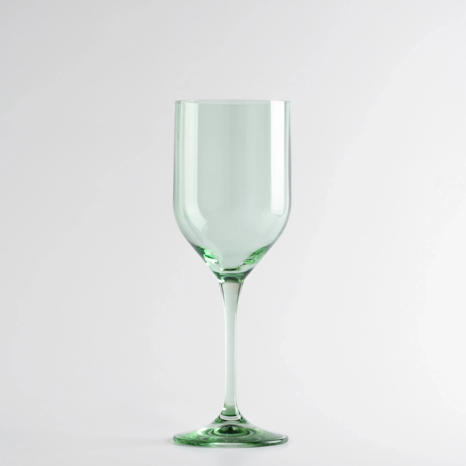Sunset Kristal Beyaz Şarap Kadehi Yeşil 330 cc - 1