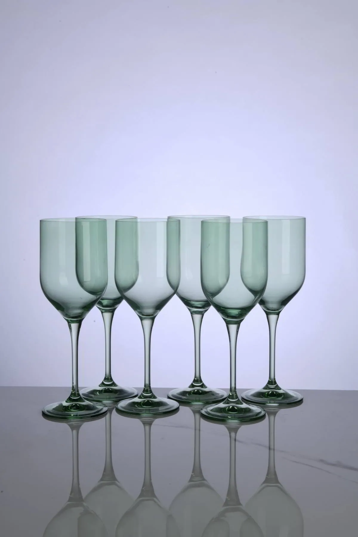Sunset Kristal Beyaz Şarap Kadehi Yeşil 330 cc - 2