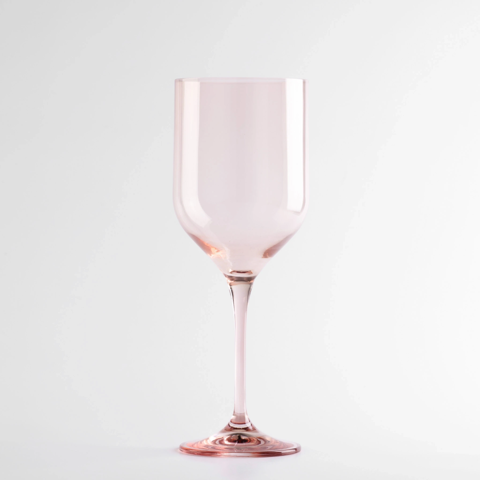 Sunset Kristal Kırmızı Şarap Kadehi Pudra 400 cc - 1