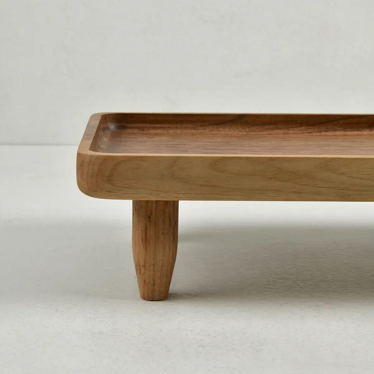 Rixa Ceviz Ahşap Ayaklı Sunum Standı 40x20x8.5 cm - 1