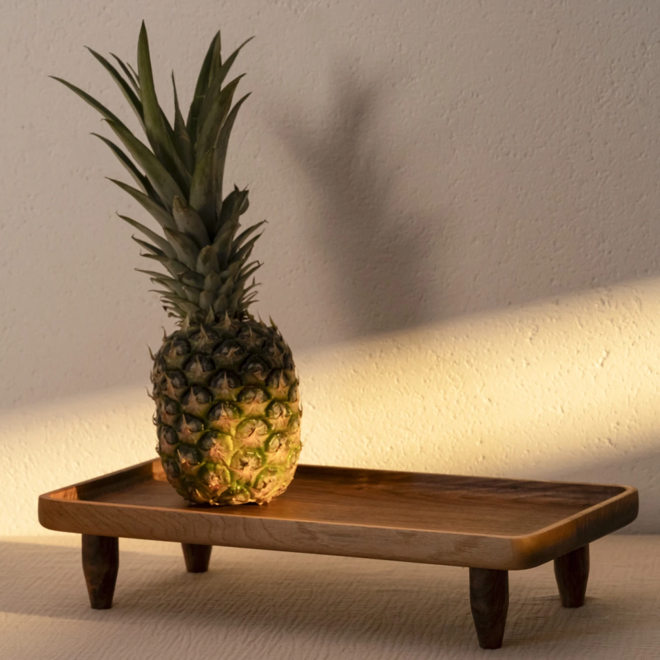 Rixa Ceviz Ahşap Ayaklı Sunum Standı 40x20x8.5 cm - 3