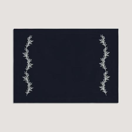 Petite % 100 Keten Lacivert Amerikan Servis 35x50 cm - 1