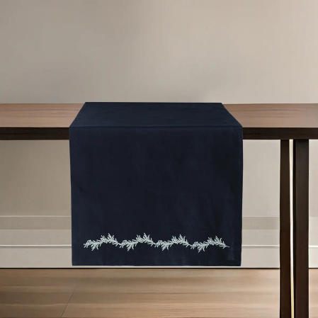 Petite % 100 Keten Lacivert Runner 45x150 cm - 2