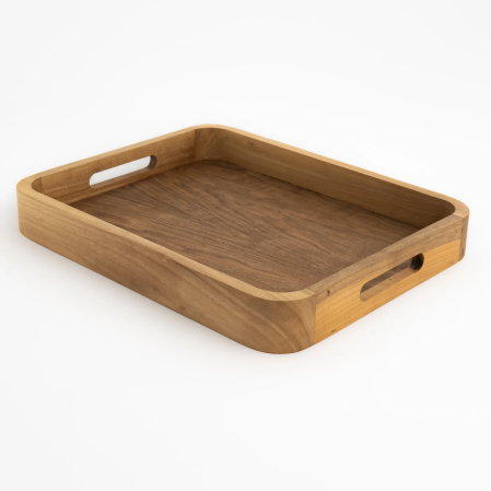 Linn Ceviz Ahşap Tepsi 45x36x6 cm - 2