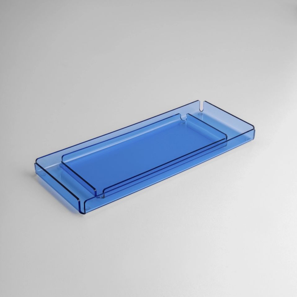 Esbo Pleksi Tepsi Mavi 40x17 cm - 3