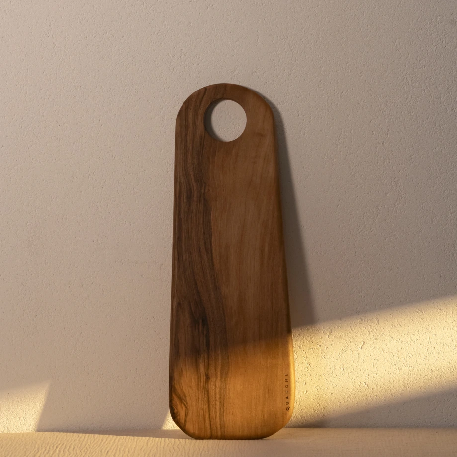 Vivi Ceviz Ahşap Kesme & Sunum Tahtası 60x21,5x1.8 cm - 1