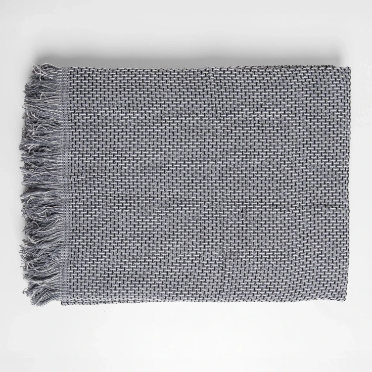 Curly Çift Kişilik Battaniye Siyah Gri 200x220 cm - 2