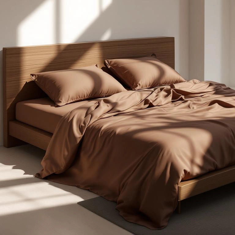Soho 200 TC Pamuk Perkal King Size Nevresim Kahverengi - 2